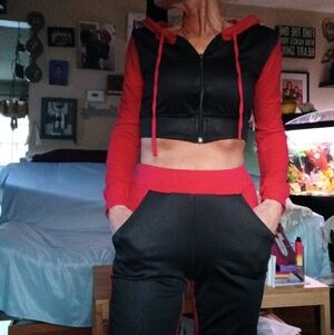 2piece Set Faux Leather Cropped Jacket